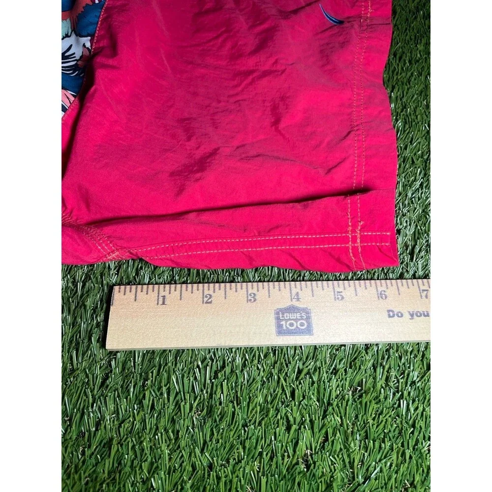 Coral and Pink Nautica Floral Mens Swim Trunks Size XL